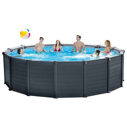Intex Conjunto De Piscina Sobre Suelo Graphite Gray Panel 478x124 Cm_2