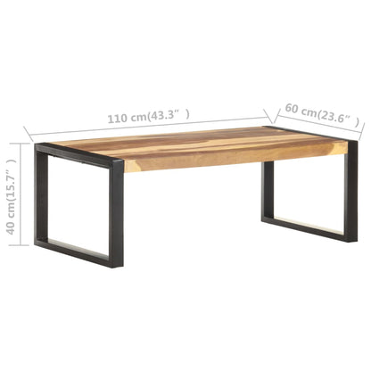 Mesa De Centro De Madera Maciza 110x60x40 Cm_4