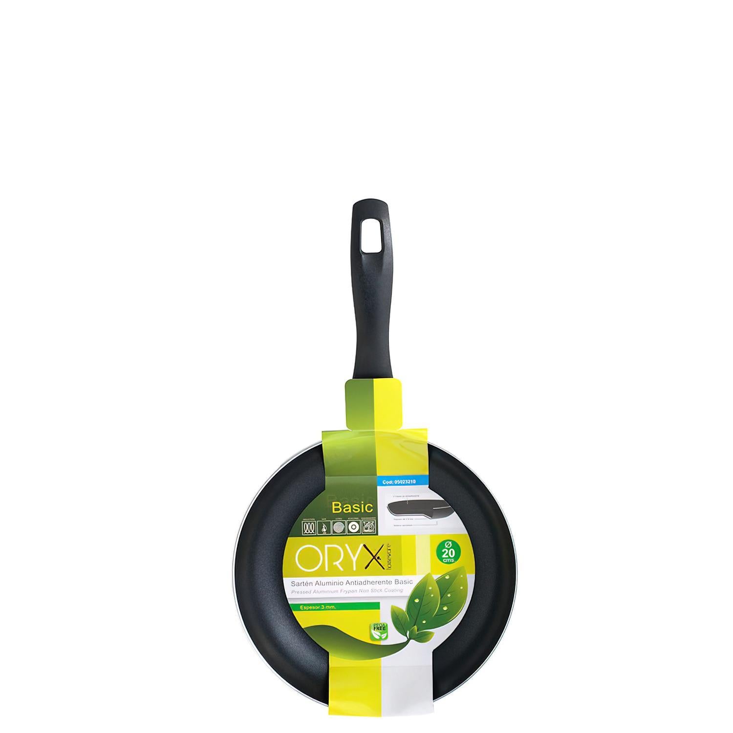 Oryx Sartén Aluminio Antiadherente Basic, Alta Resistencia, Apta Inducción, Libre Pfoa, Diámetro 20 Cm, Espesor 3 Mm._1