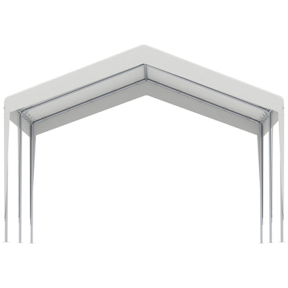 Outsunny Carpa Garaje Para Coche 4x4m Gazebo De Jardín Con Accesorios Blanco_3