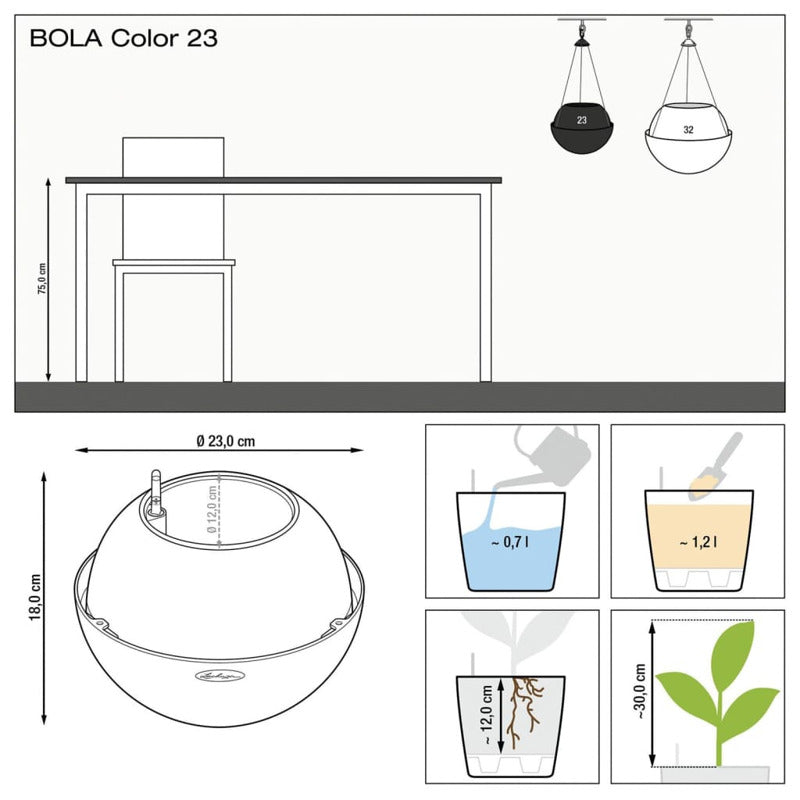 Lechuza Jardinera Colgante Bola Color 23 All-in-one Color Marrón Arena_2