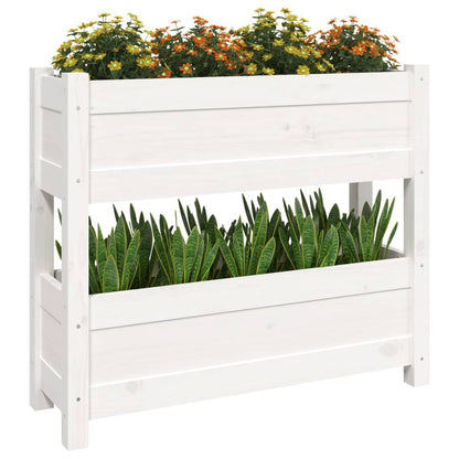 Jardinera De Madera Maciza De Pino Blanco 77x25x66 Cm_3