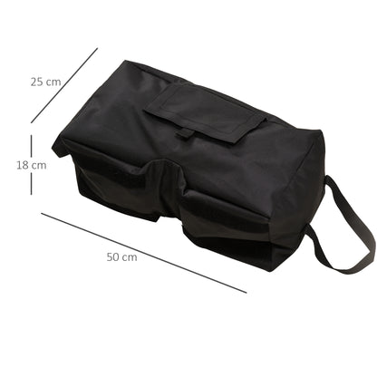 Outsunny Juego De 2 Bolsas De Arena Peso Para Sombrilla 50 Kg 50x25x18 Cm Negro_2