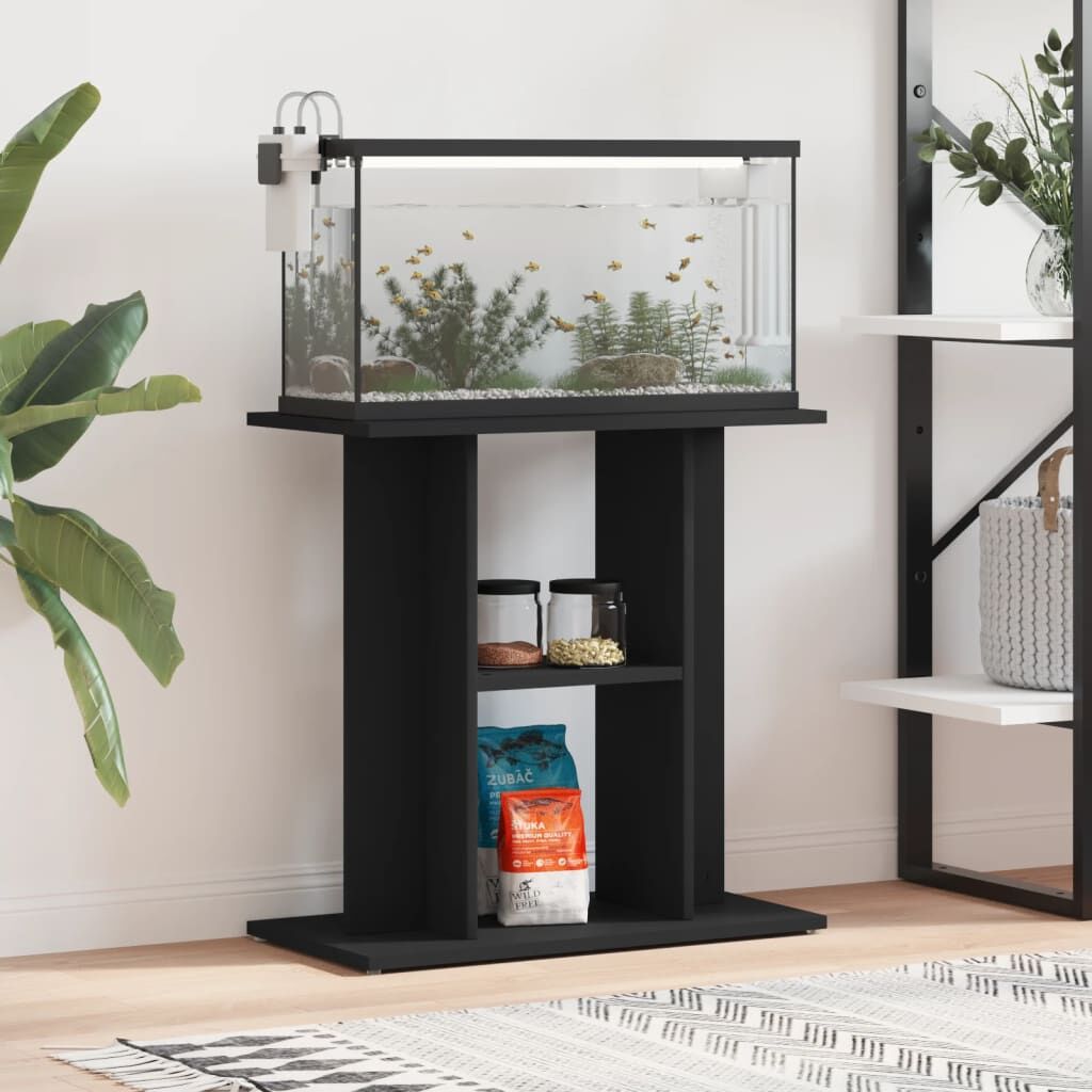 Vidaxl Soporte Para Acuario Madera De Ingeniería Negro 60x30x60 Cm_1