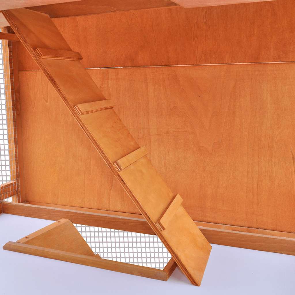 Jaula De Madera Para Conejos De Exterior, 3 Niveles_5
