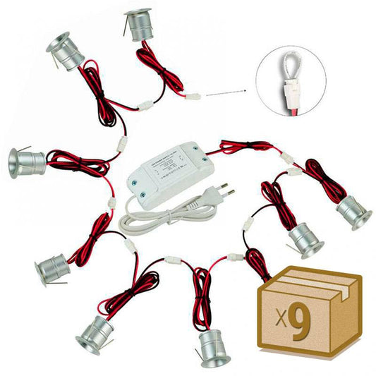 Pack 9 X Foco Led Volta Mini, 9x1w, Regulable Triac, Blanco Neutro, Regulable_0