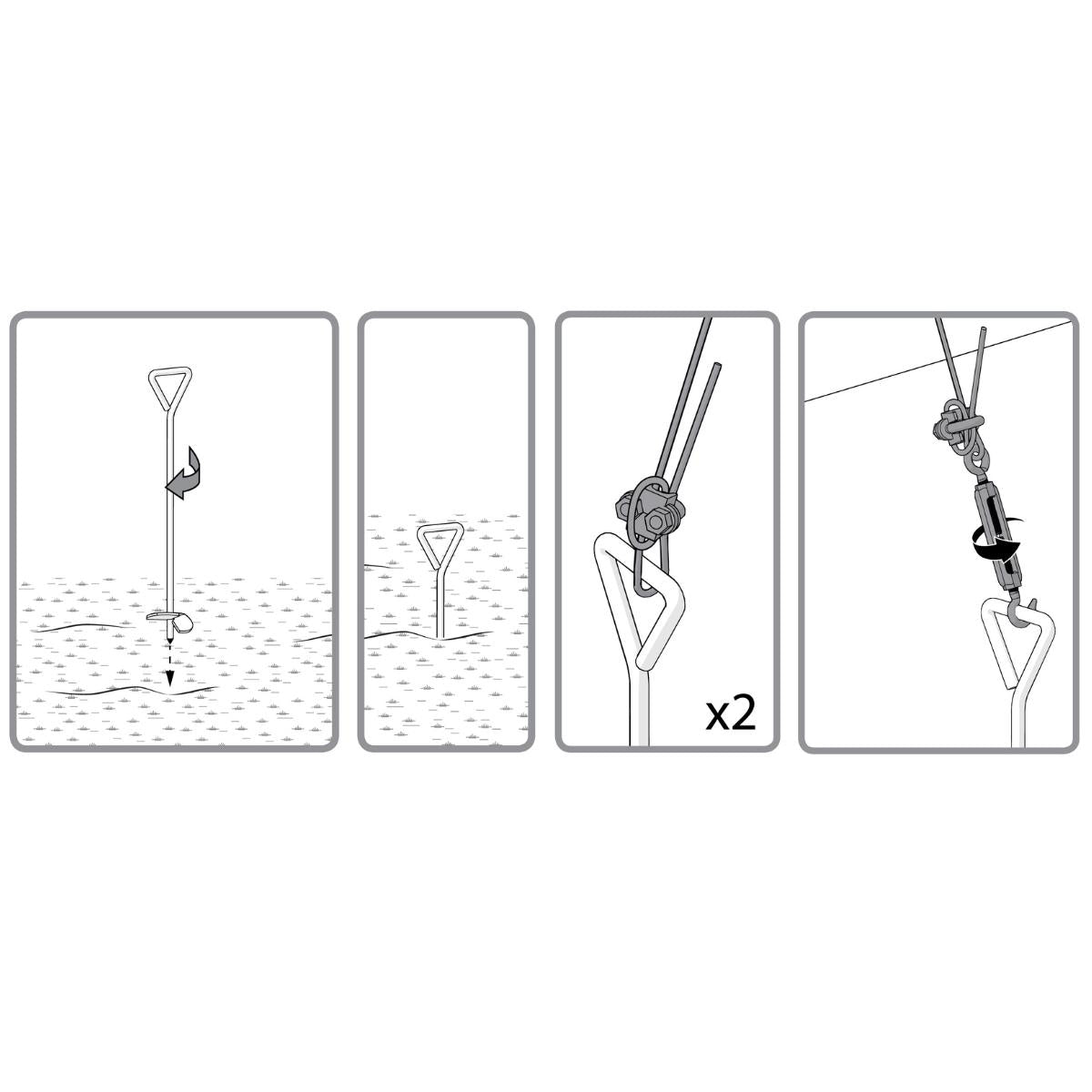 Kit de ancoragem para estufa