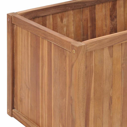Arriate De Madera Maciza De Teca 200x50x50 Cm_4