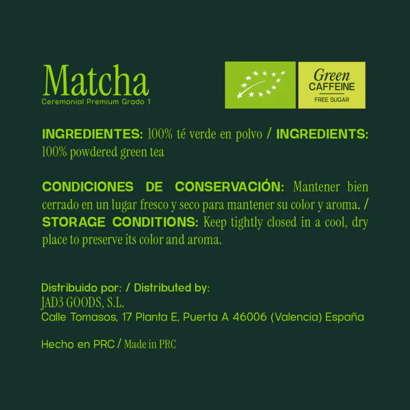 Kisori | Té Matcha Ceremonial Premium Grado 1 | Orgánico I 100% Natural I Sin Azúcar, Vegano I 80g_2