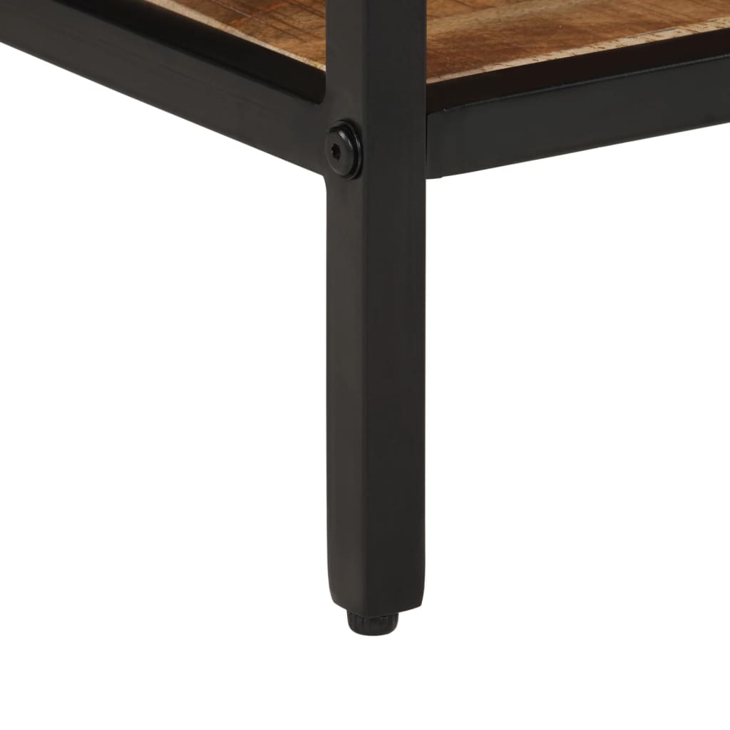 Mesa De Centro De Madera Maciza De Mango Rugosa 45x45x35 Cm_4