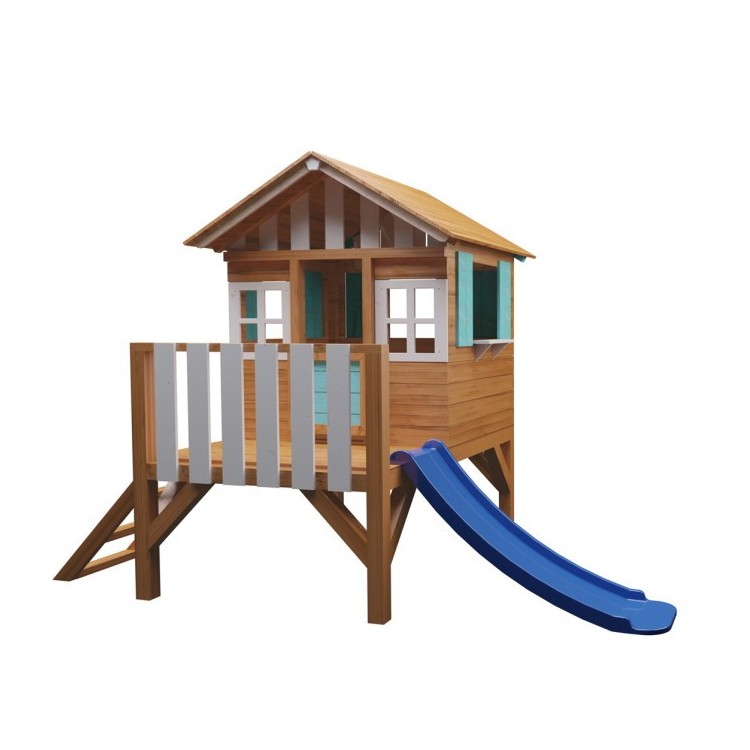 Casita De Madera Masgames Lollipop Elevada Azul._1