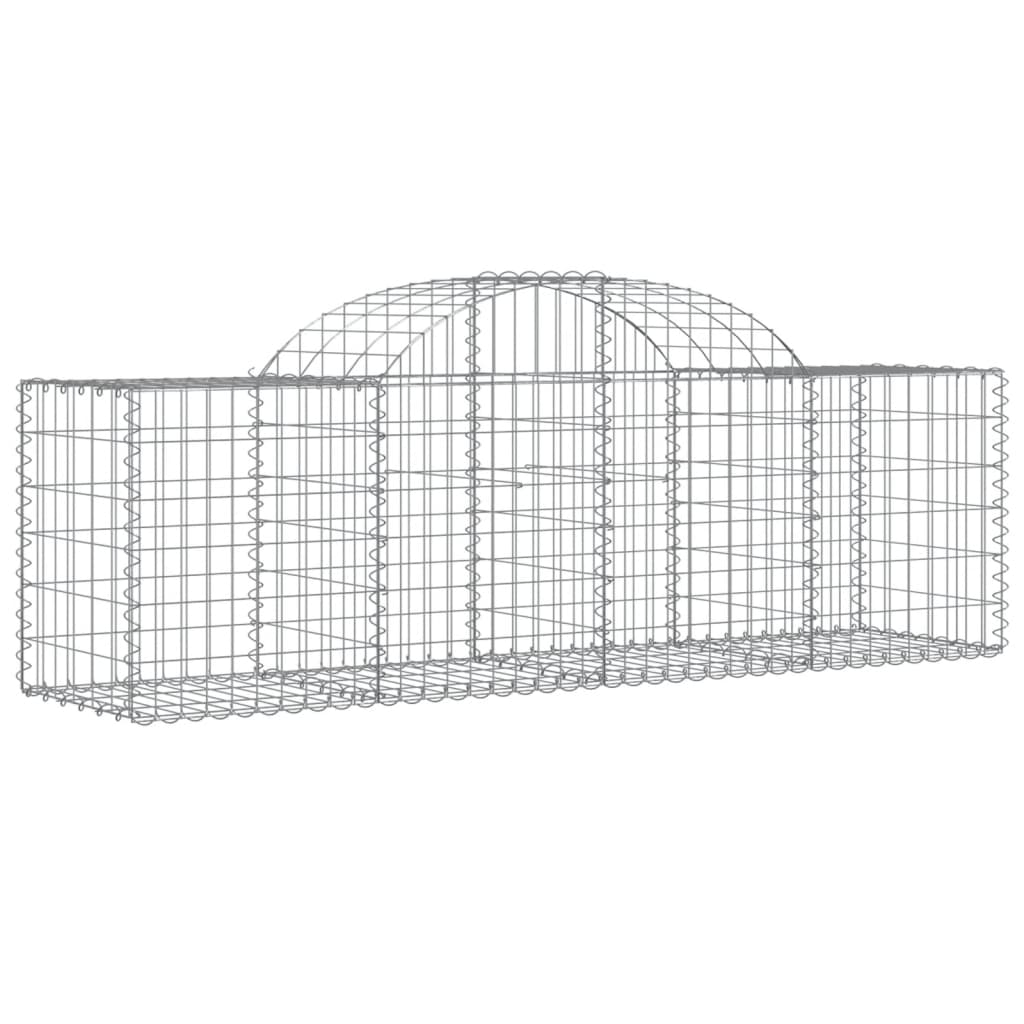 Cestas De Gaviones 4 Uds Forma De Arco Hierro 200x50x60/80 Cm_2