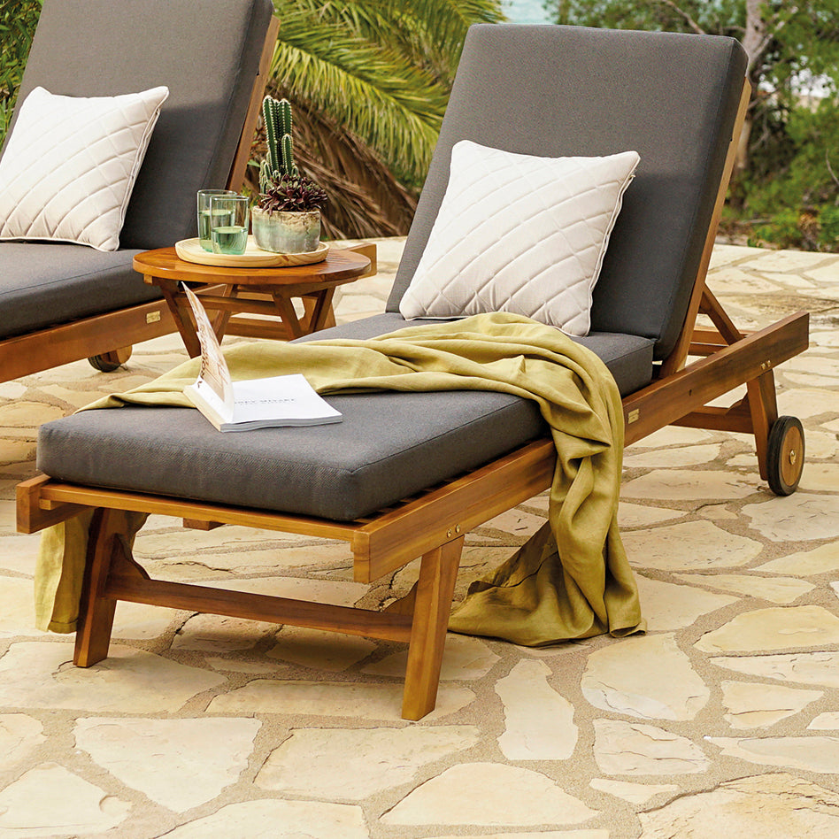 Tumbona Para Jardín Con Ruedas, Reclinable, Madera Teca Grado A, Tamaño: 65x200x35 Cm, Tratamiento Al Agua Aplicado_4