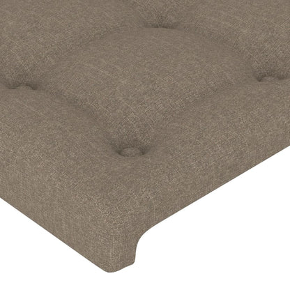 Estructura De Cama Con Cabecero De Tela Gris Taupe 90x200 Cm / Vetonek_4