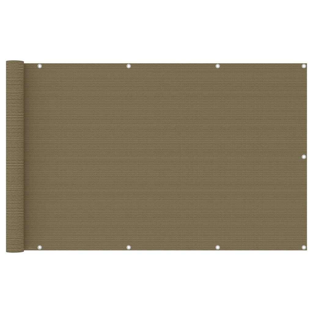 Vidaxl Toldo Para Balcón Hdpe Gris Taupe 120x400 Cm_0