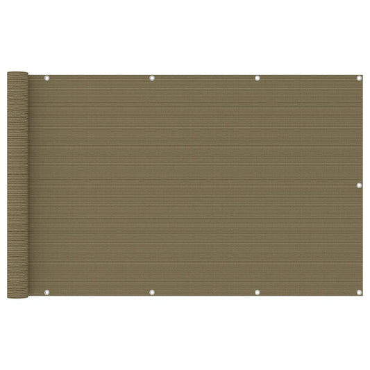 Vidaxl Toldo Para Balcón Hdpe Gris Taupe 120x400 Cm_0