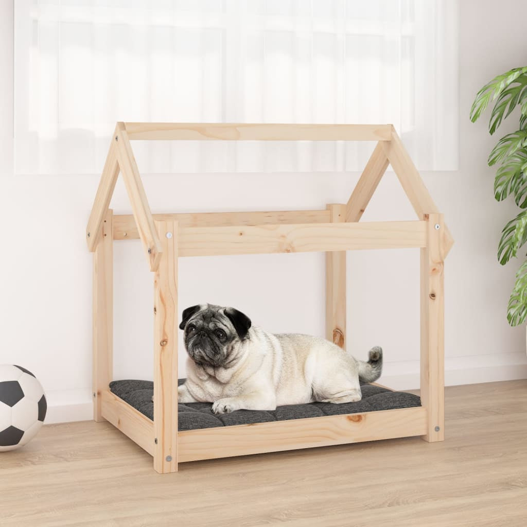 Vidaxl Cama Para Perros Madera Maciza De Pino 71x55x70 Cm_1