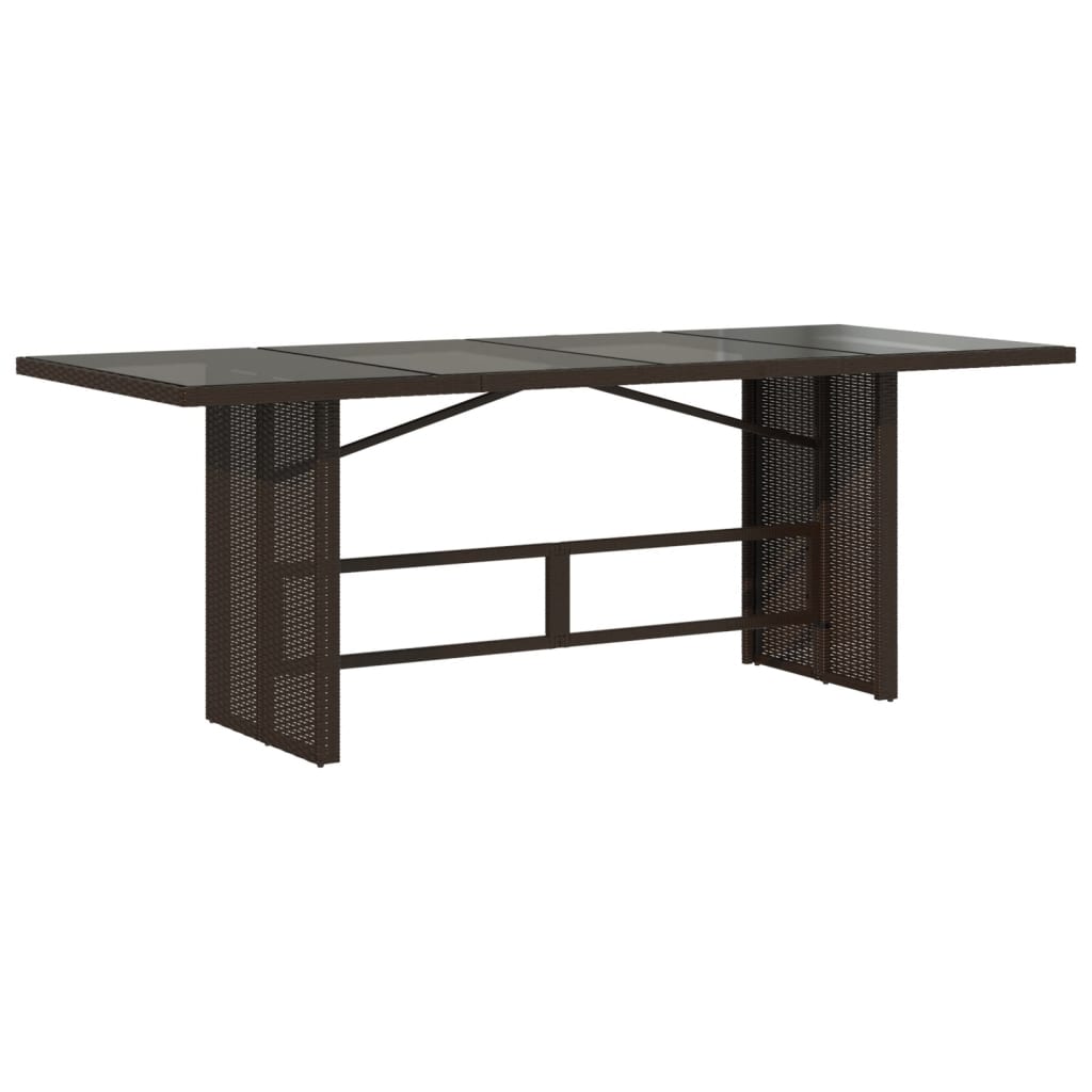 Set Comedor De Jardín 7 Pzas Con Cojines Ratán Sintético Marrón / Vetonek_1