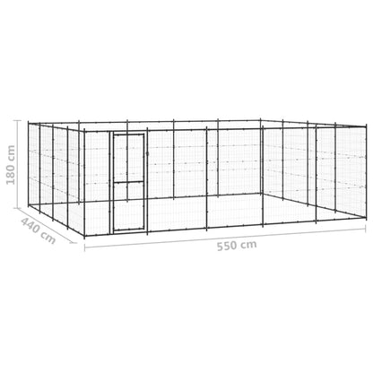 Vidaxl Perrera De Exterior De Acero 24,2 M²_2
