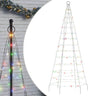 Vidaxl Árvore de Natal em mastro de bandeira 200 Led mastro de bandeira colorido 180 Cm