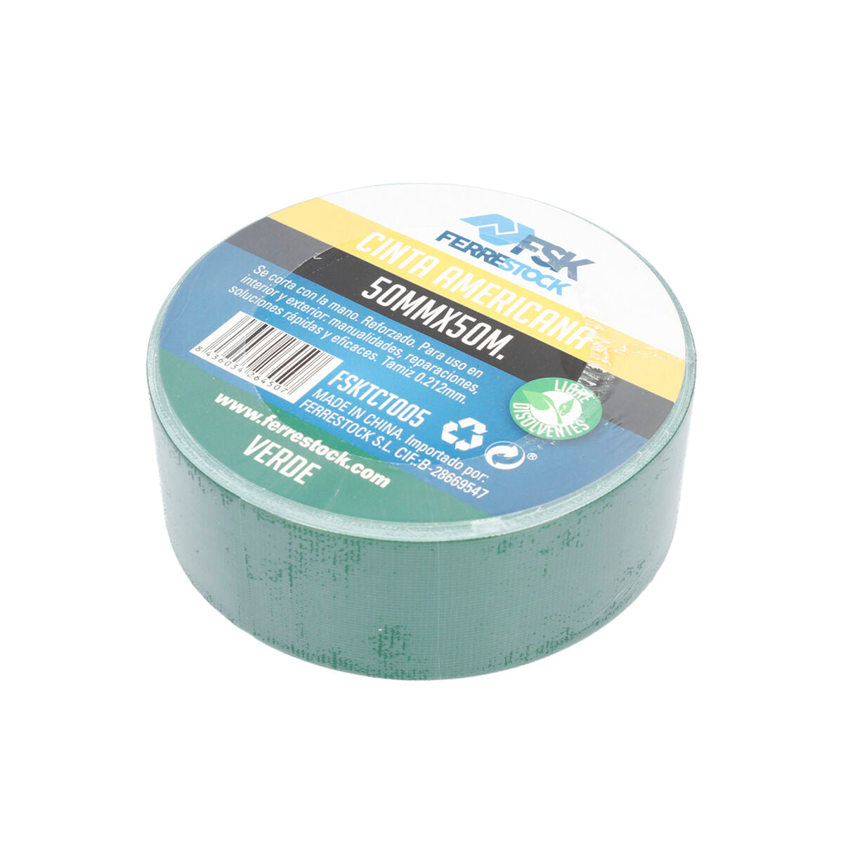 Cinta Americana Ferrestock Verde 50 Mm X 50 M / Vetonek_0