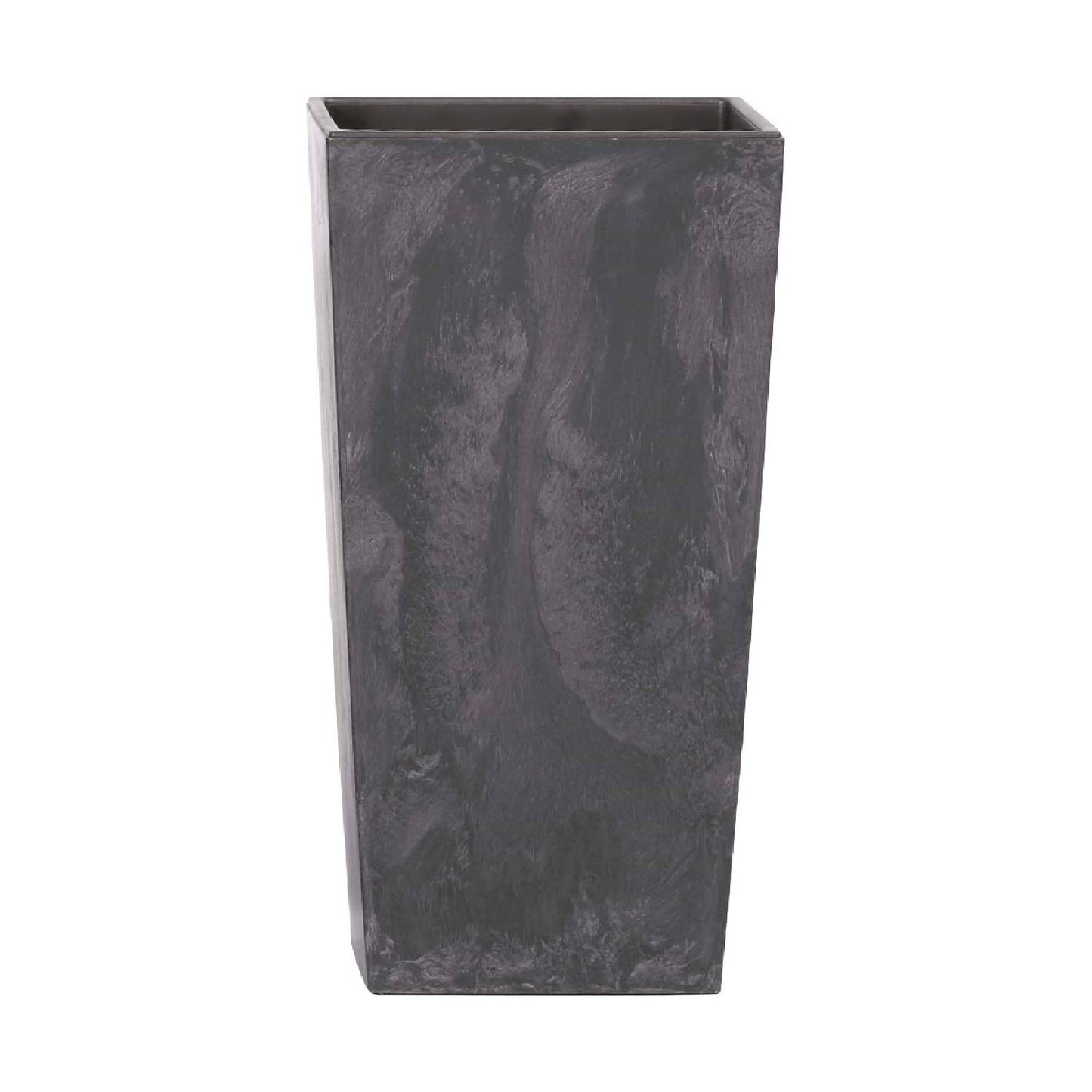 Maceta Alta 35 L Prosperplast Urbi Square Effect De Plástico Con Depósito En Color Antracita, 55 (alto) X 29,5 (ancho) X 29,5 (profundo) Cms_0
