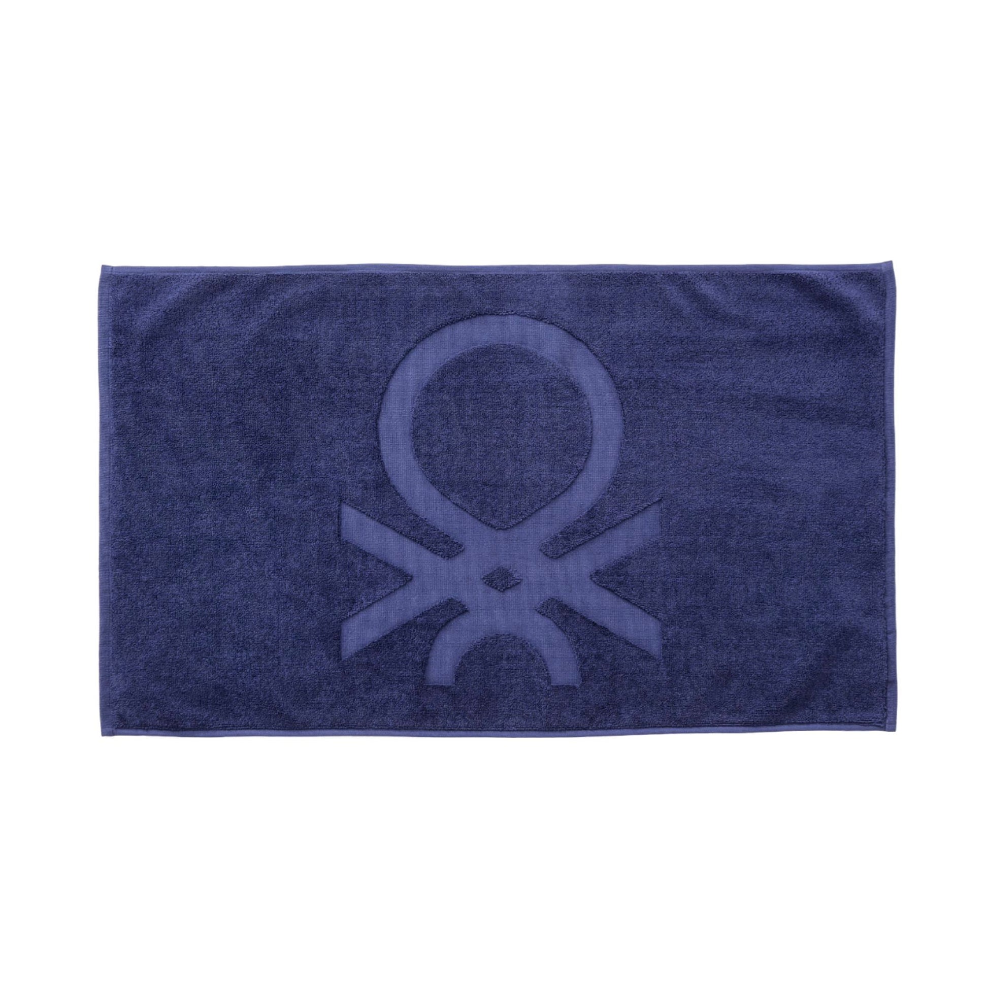 Alfombra De Baño 50x80cm 1000gsm 100% Algodon C/ Logo Bordado Azul Marino Core Benetton_0