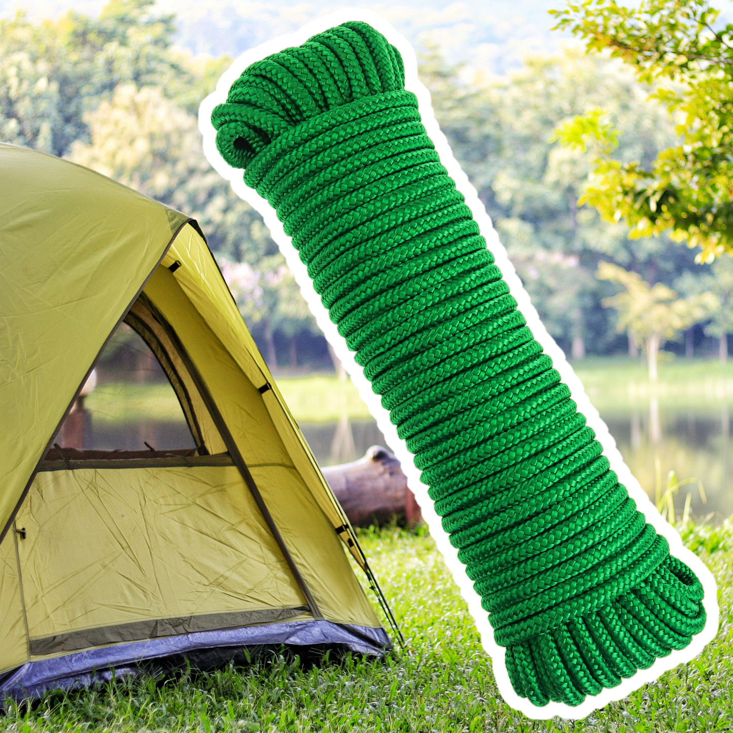 Cuerda Trenzada Multifilamento Pp 20 M X 6 Mm Verde_2