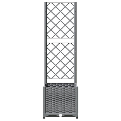 Macetero De Jardín Gris Claro 40 X 40 X 136 Cm_2