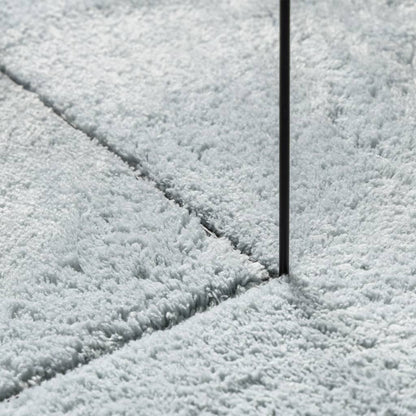 Alfombra De Pelo Corto Suave Lavable Huarte Azul Ø 120 Cm / Vetonek_0