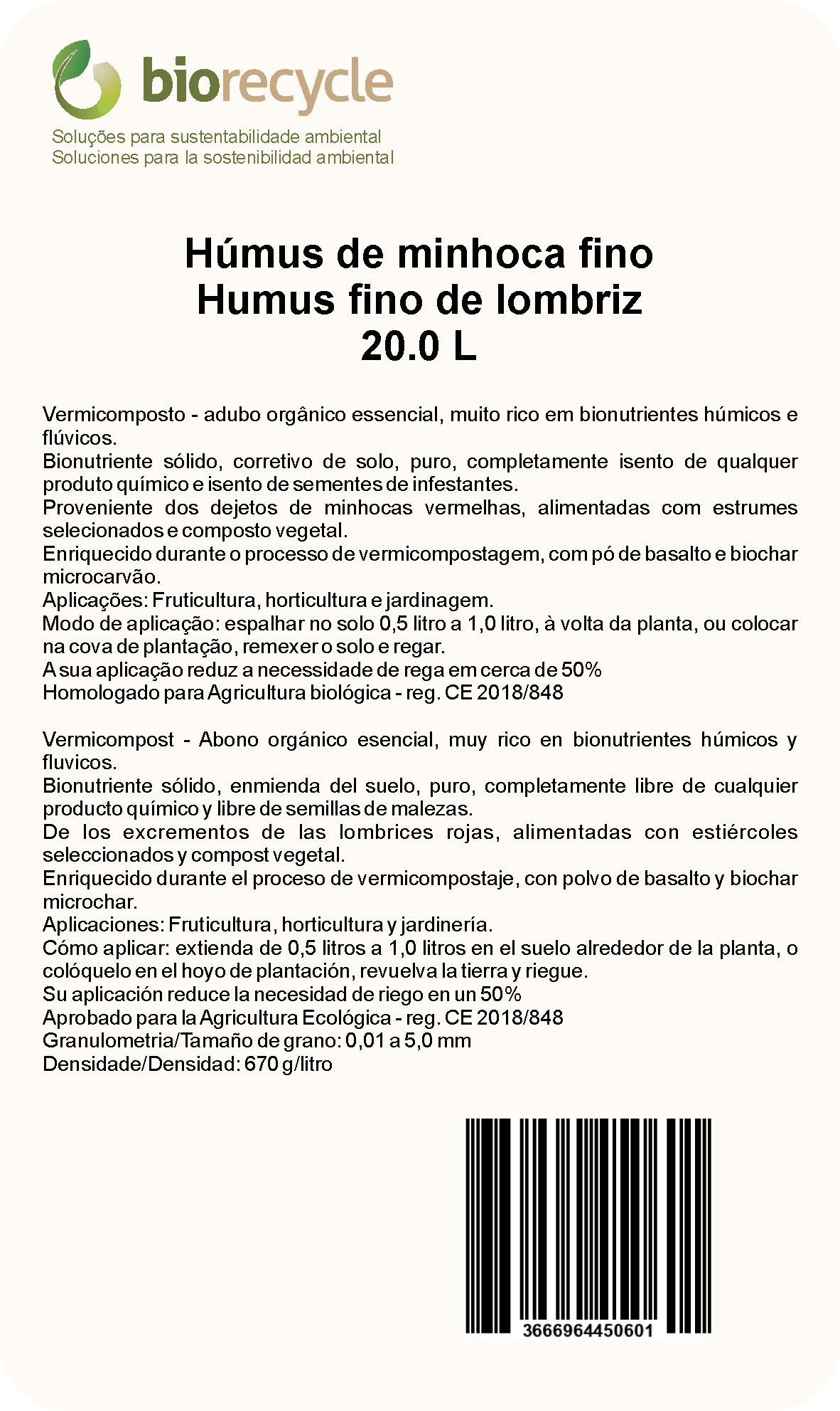 Vermicompost Humus De Lombriz - 20.0 L_1