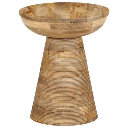 Mesa Auxiliar Madera Maciza De Mango Ø37x45 Cm_1