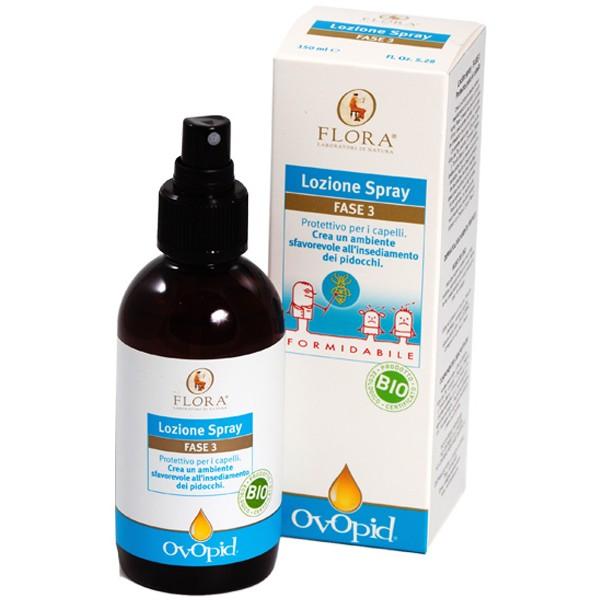 Loção em spray anti-piolhos Ovopid Phase 3 Flora, 150 ml