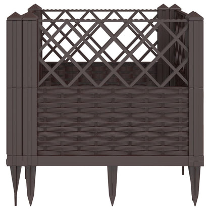 Jardinera Con Clavijas Pp Marrón 43,5x43,5x43,5 Cm_3