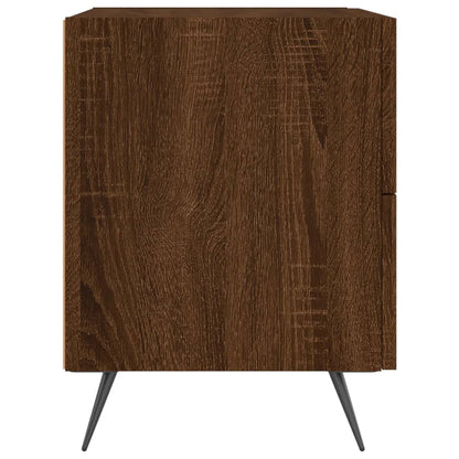 Mesita De Noche Madera De Ingeniería Marrón Roble 40x35x47,5 Cm_3