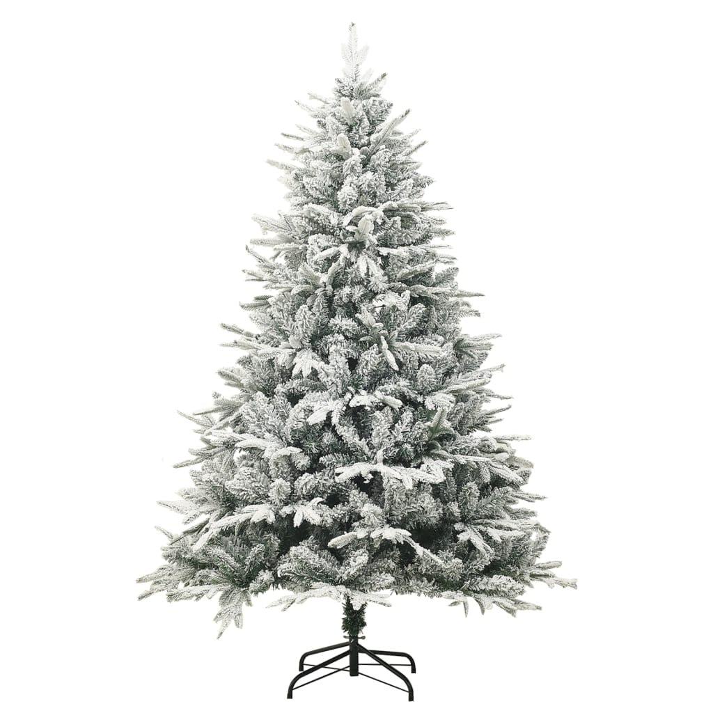 Vidaxl Árbol De Navidad Artificial Con Nieve Pvc Y Pe Verde 150 Cm_0