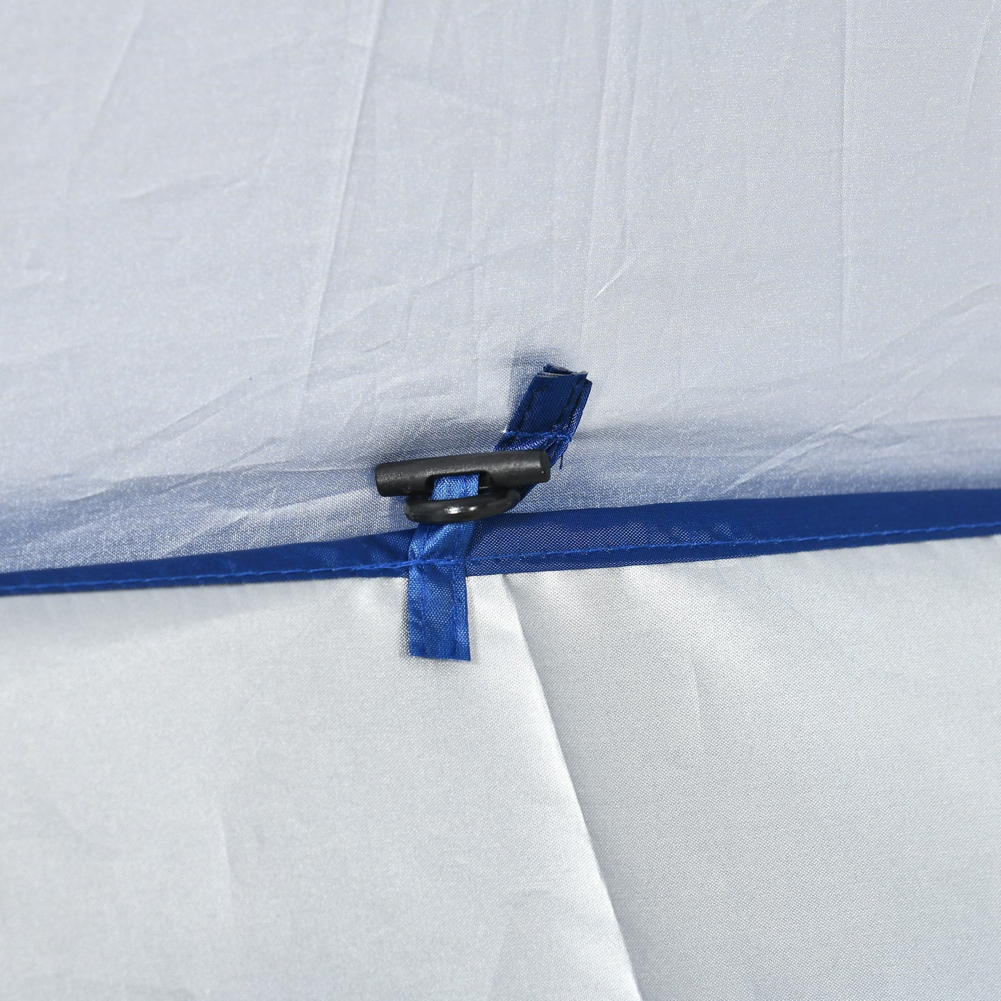 Outsunny Sombrilla De Playa Con Panel Lateral Ø191x211 Cm Techo Inclinable Azul_3