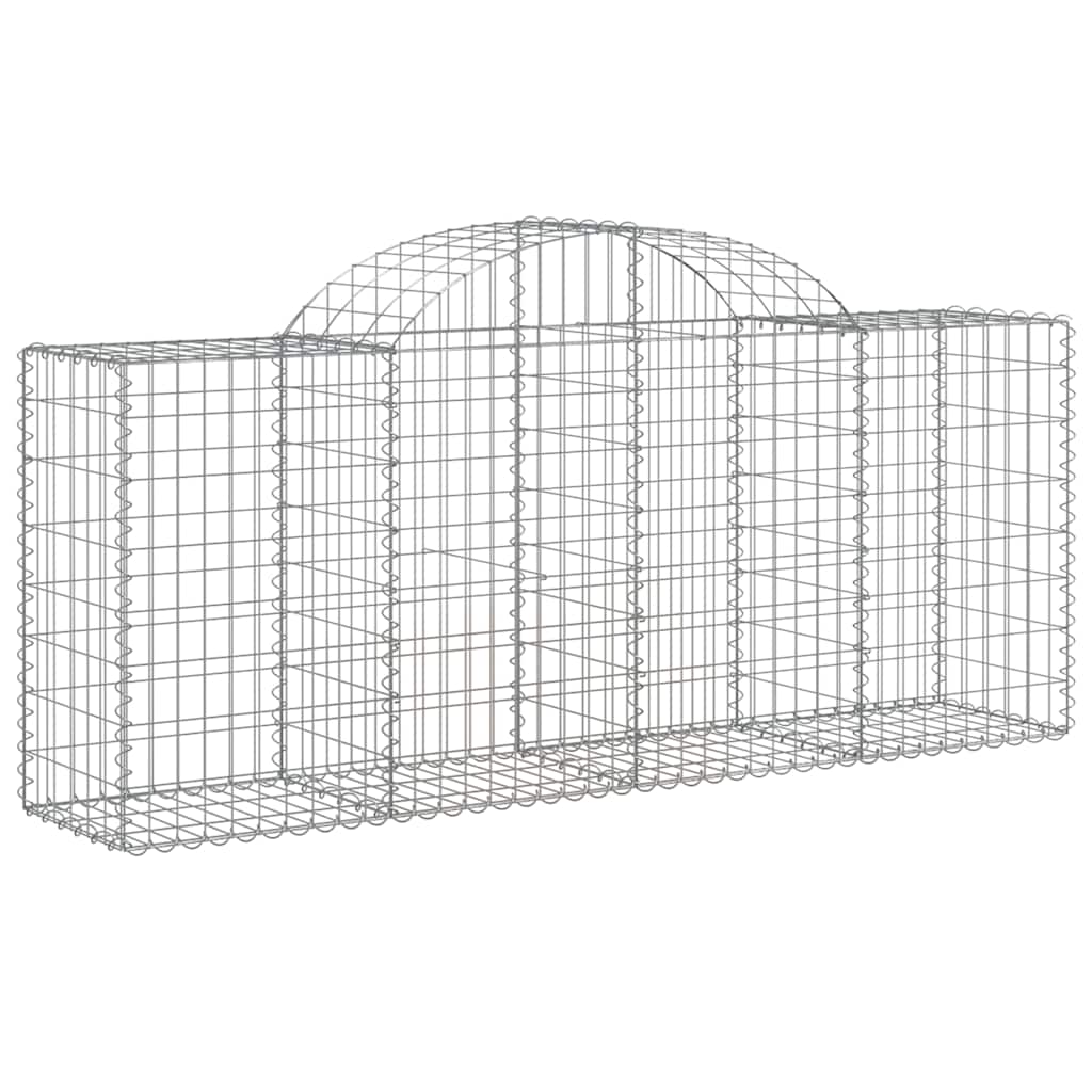 Cestas De Gaviones 25 Uds Forma De Arco Hierro 200x50x80/100 Cm_2