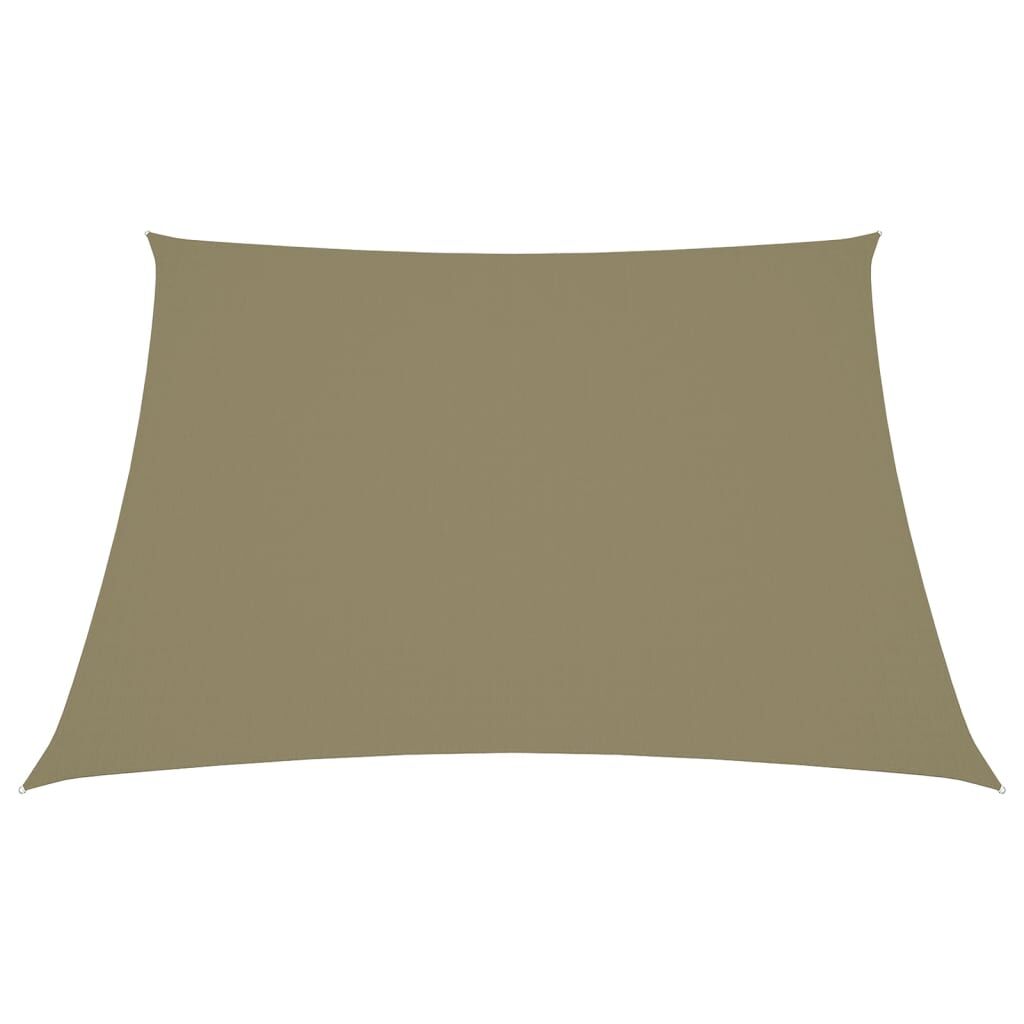Vidaxl Toldo De Vela Trapezoidal De Tela Oxford Beige 3/5x4 M_1
