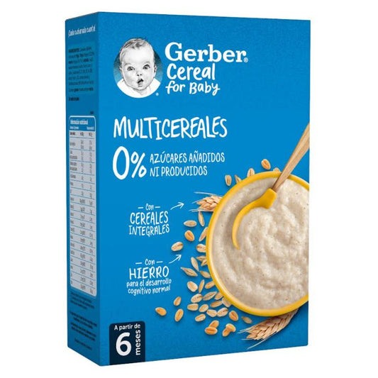 Papas Multigrãos Gerber 0% Açúcares Adicionados 270 g