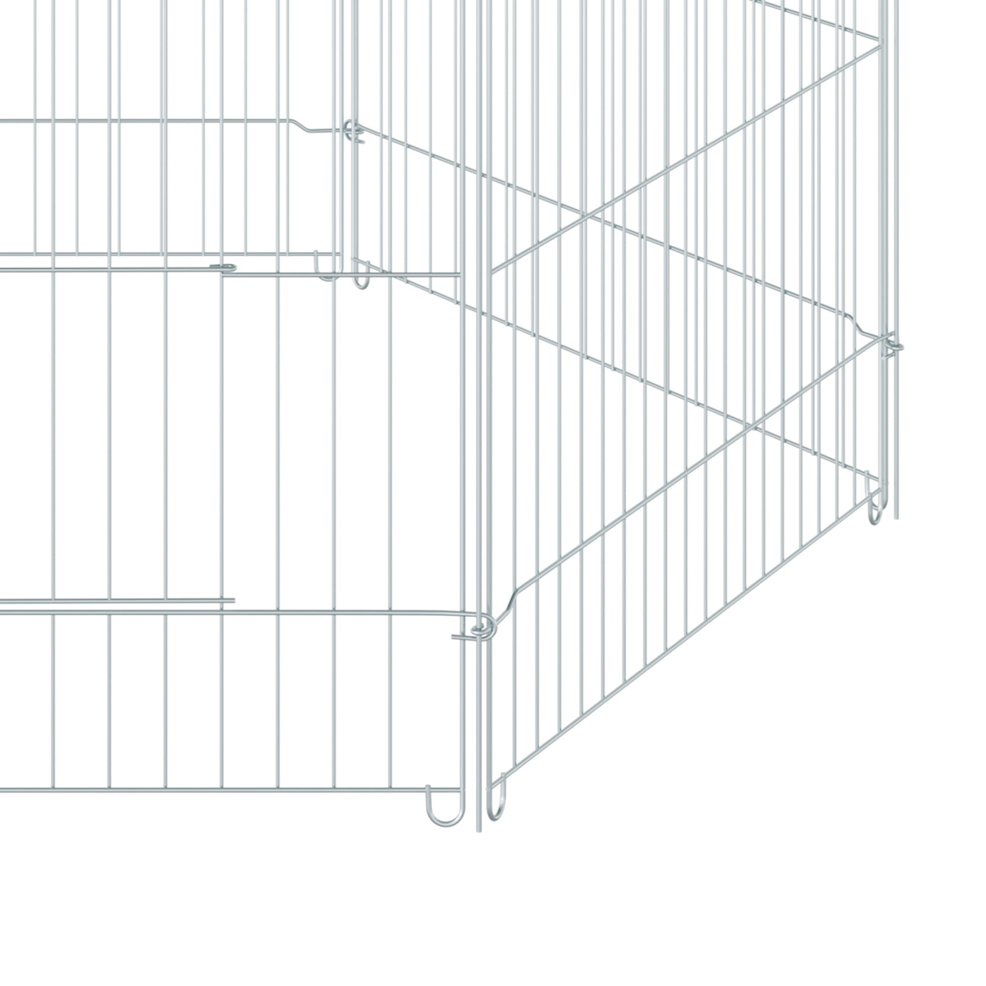 Pawhut Parque De Juegos Para Perros 6 Paneles 59x60 Cm Plegables Puerta Pestillo_3