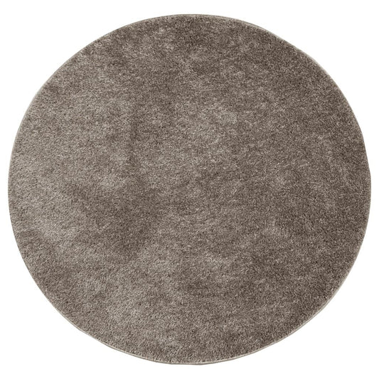 Vidaxl Alfombra Pelo Largo Aspecto Brillante Istan Gris Ø 80 Cm_0