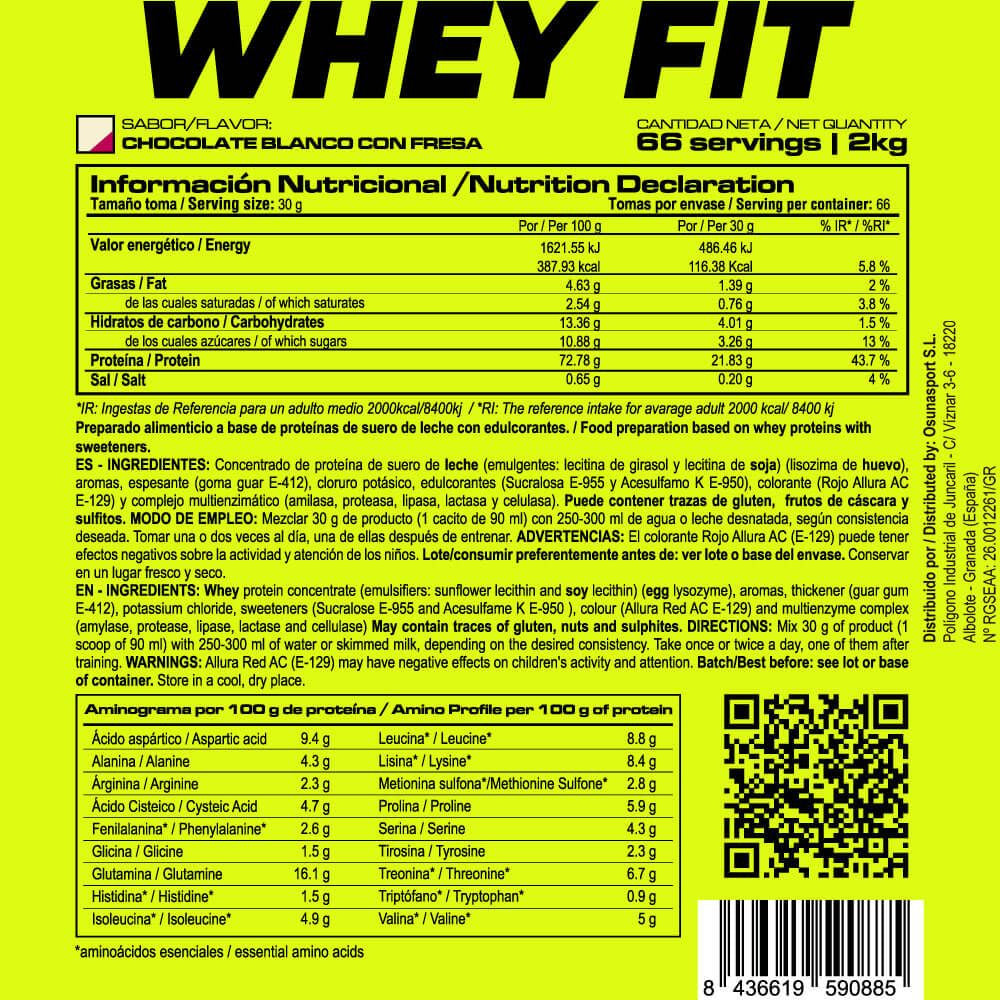 Whey Fit - 2kg - Chocolate Blanco Con Fresa - Aumenta La Masa Muscular - Masmusculo_4