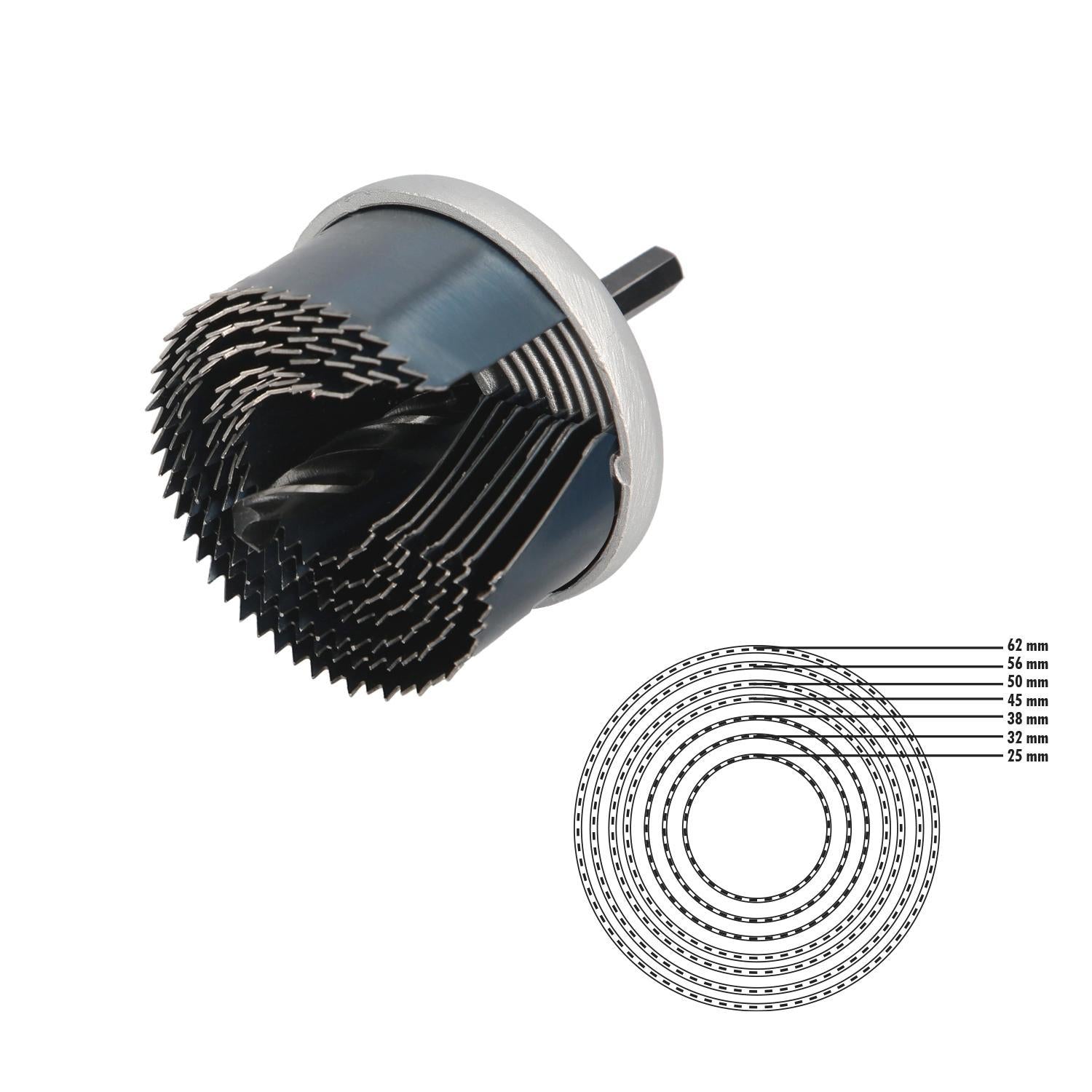 Juego Sierras Campana 25 Mm. 25/63 7 Piezas_1