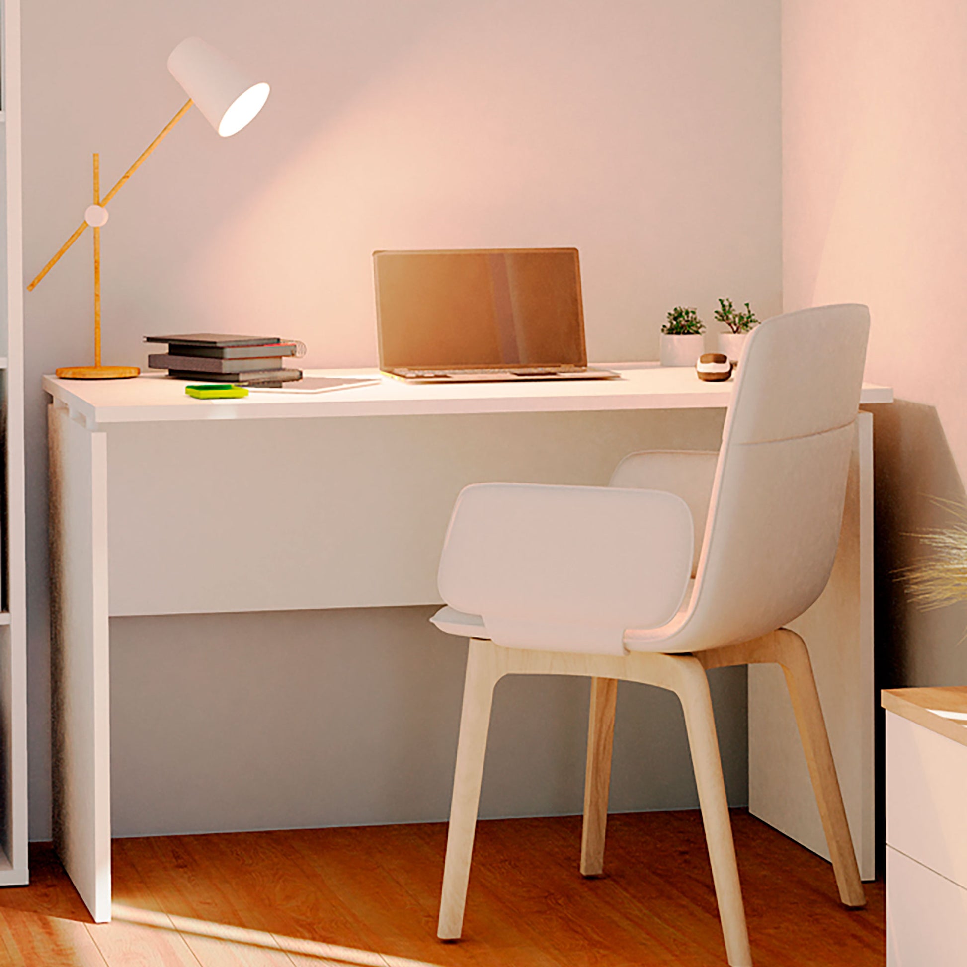 Escritorio, Mesa De Ordenador Oficina, Estudio 76 X 120 X 68 Cm, Despacho, Habitación, Desk, Briebe, Zenith, Blanco_1