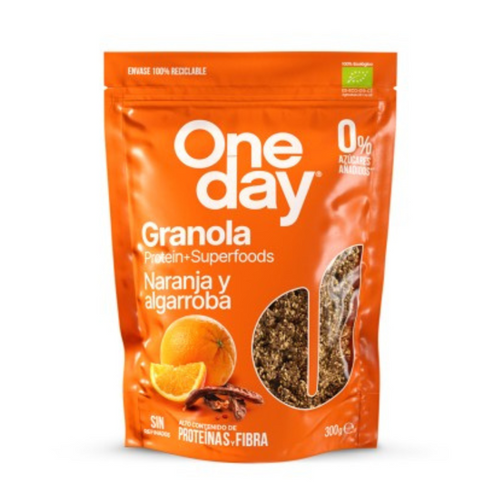 ONE DAY Granola Laranja e Alfarroba 300g BIO
