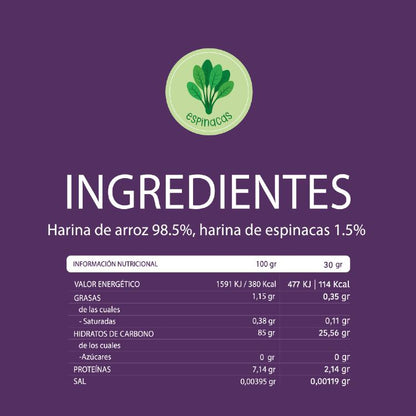 Lanche biológico para bebé +6 meses: Bolachas de arroz e espinafres