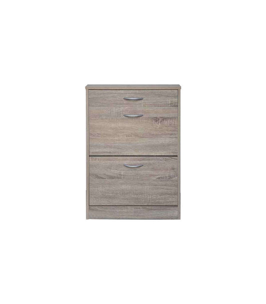 Armario Zapatero 2 Puertas Y 1 Cajón Acabado Roble Cambrian, 60 Cm(ancho) 81 Cm(altura) 23 Cm(fondo)_0