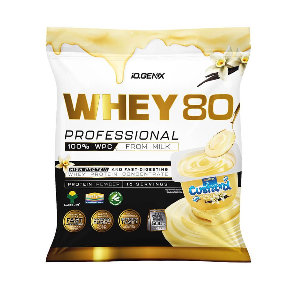 Whey 80 Profesional - 500g - Natillas - Proteina De Suero Whey - Io.genix_0
