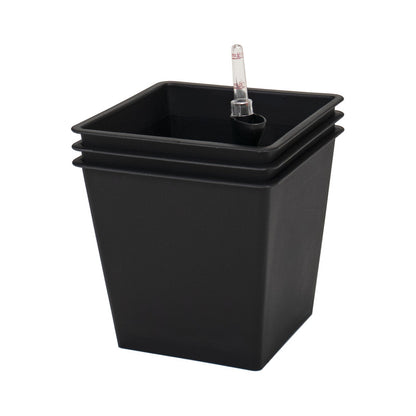Pack De 3 Macetas Autorriego De Polipropileno Interior Y Exterior Hortalia 16 L 26x26x24 Cm_0